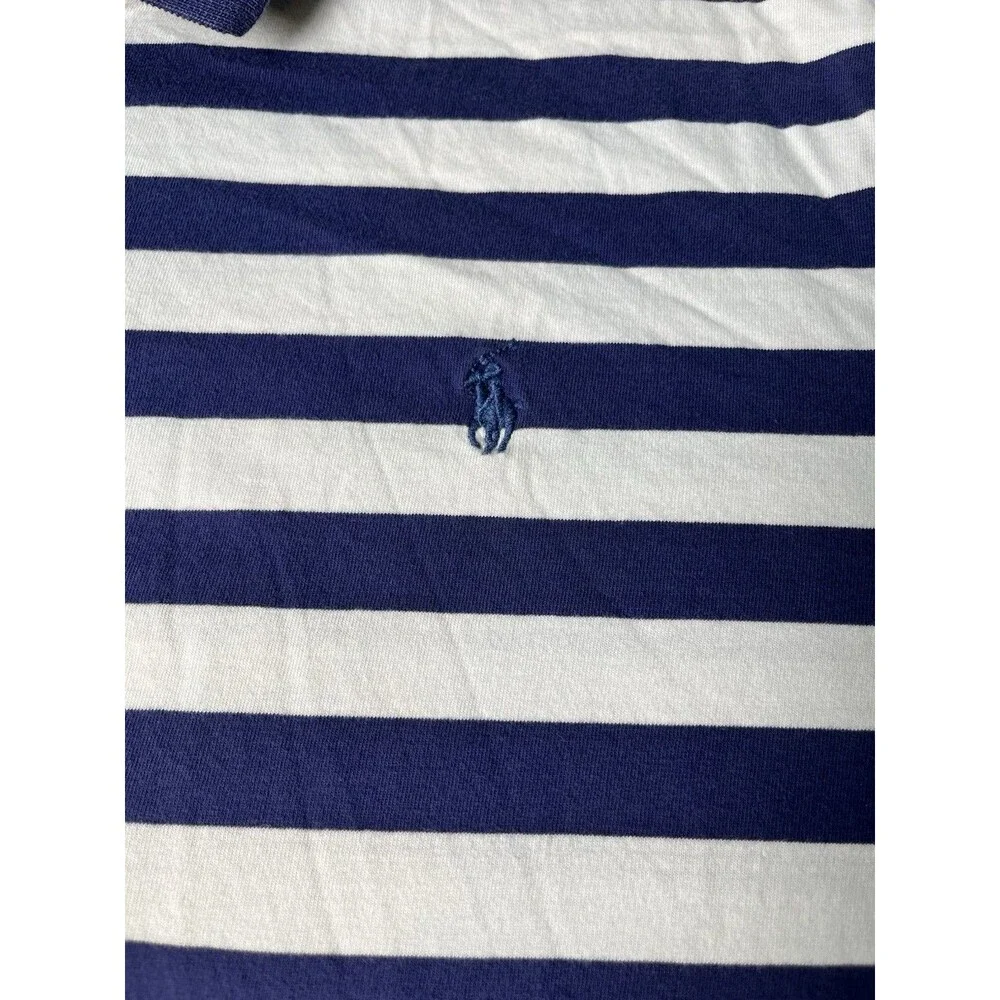 Polo Ralph Lauren Classic Fit Blue/White Striped Short Sleeve Shirt Size XL